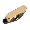 Brickhouse Toneworks 1953 Telecaster neck pickup with gold cover and black flatwork base on a white background