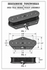 Dimensional drawings of the Brickhouse Toneworks 1953 Tele Bridge Pickup