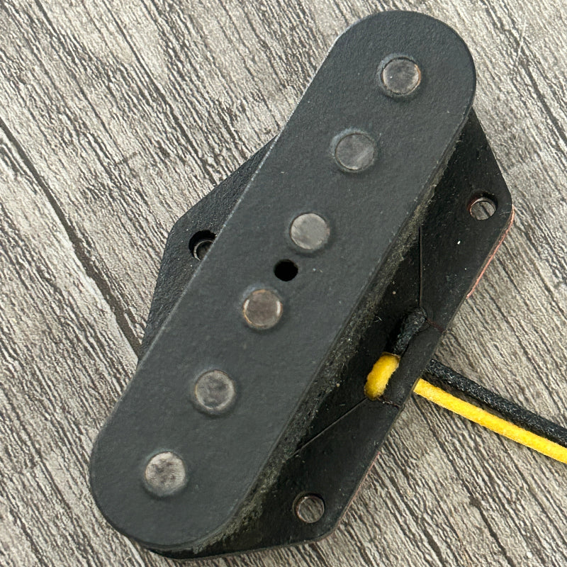 Brickhouse Toneworks aged 1953 Telecaster bridge pickup - black flatwork with oxidized alnico poles