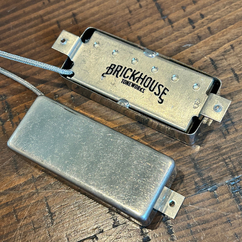 Brickhouse Toneworks aged Firebird pickup set - baseplate showing Brickhouse Toneworks logo stamp