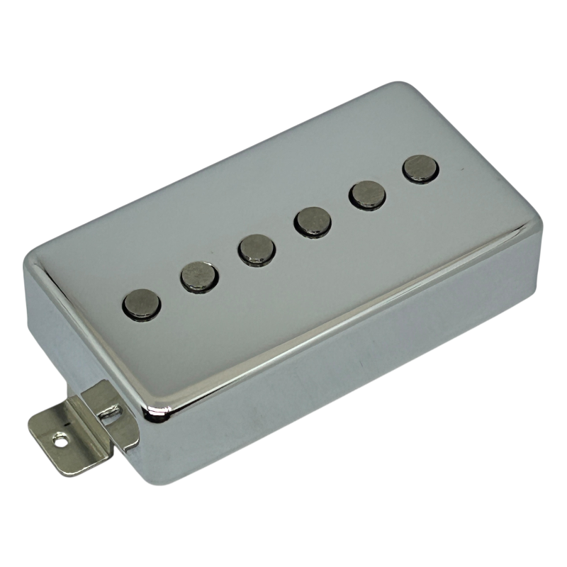 hum-cancelling humbucker sized p-90 with alnico poles and chrome cover