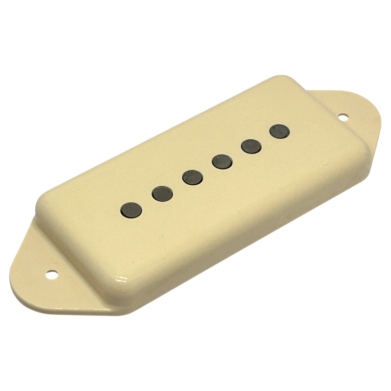 hum-cancelling dogear p-90 pickup with alnico poles cream cover