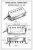 Dimensional drawings of the Brickhouse Toneworks Short Leg PAF Humbucker