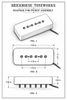 Dimensional drawings of the Brickhouse Toneworks Soapbar P-90