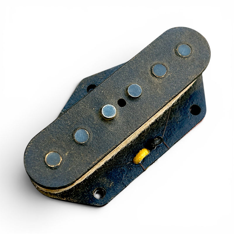 Brickhouse Toneworks Vintage Recipe Tele Pickup - top view showing alnico pole pieces and aged flatwork